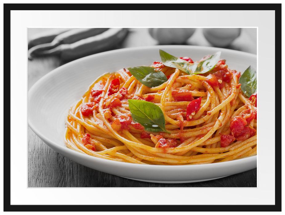 Rustikale italienische Spaghetti Passepartout 80x60
