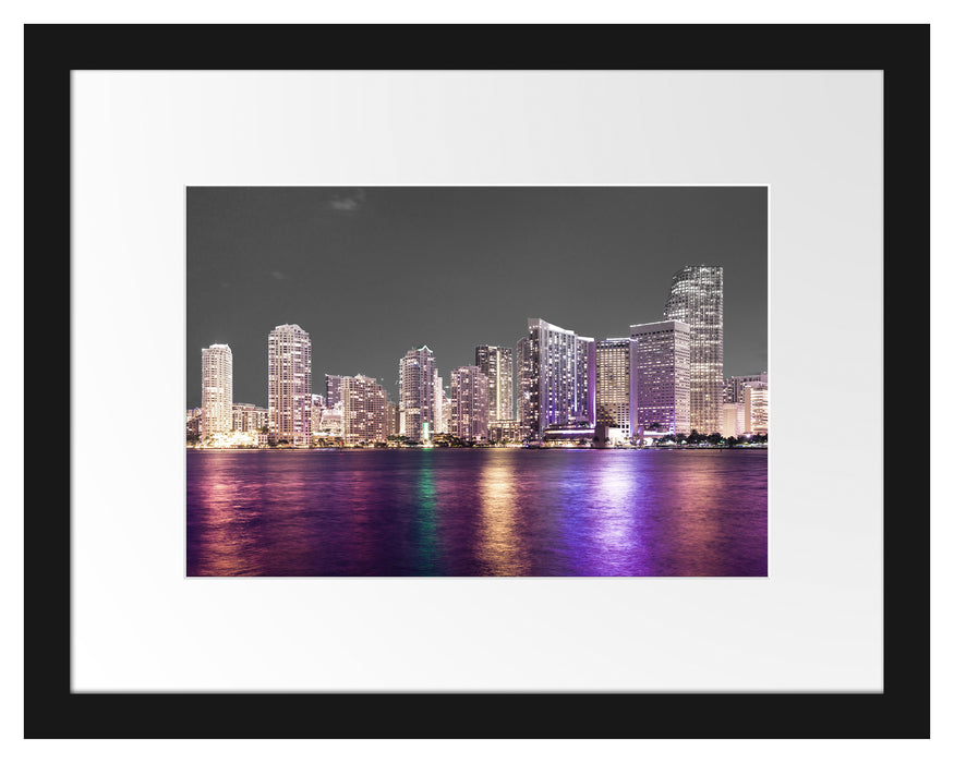 Skyline von Miami Florida Passepartout 38x30