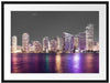 Skyline von Miami Florida Passepartout 80x60