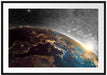 Erde im Weltall Passepartout 100x70
