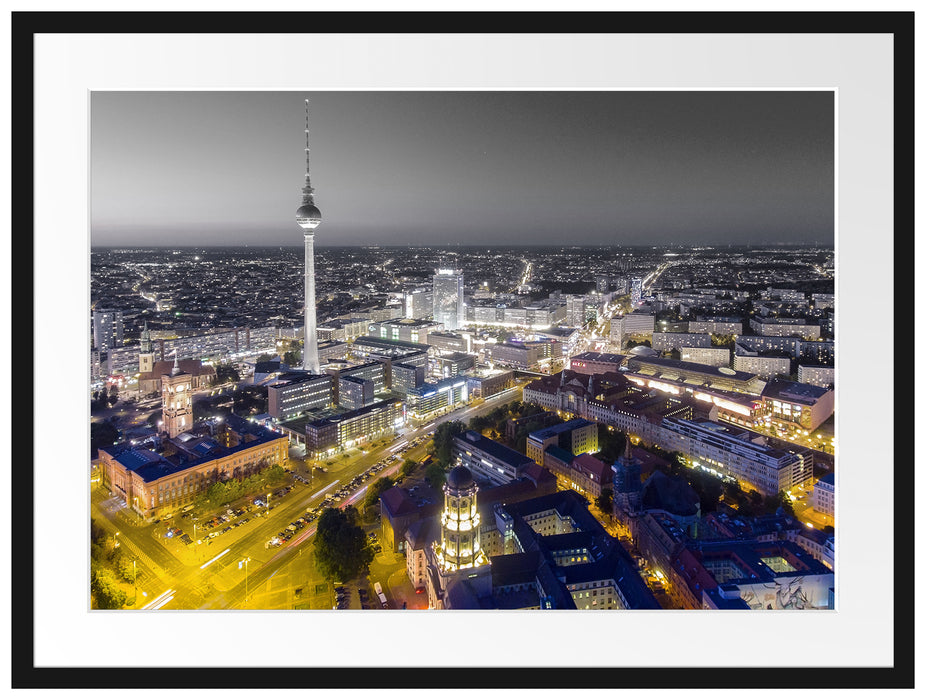Berlin City Panorama Passepartout 80x60