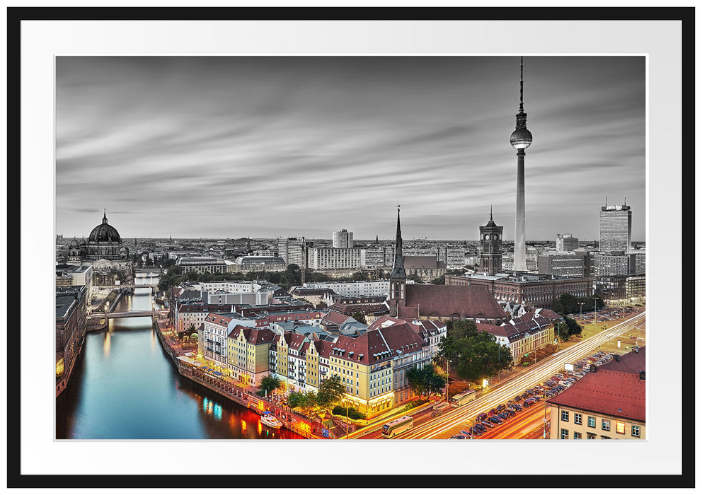 Berlin City Panorama Passepartout 100x70