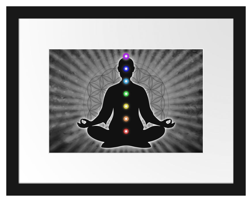 Meditation mit den 7 Chakren Passepartout 38x30
