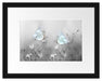 Schmetterling auf kleinen Blumen Passepartout 38x30