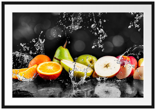 Früchte im Wasser Passepartout 100x70