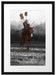 Samurai Krieger auf einem Pferd Passepartout 55x40