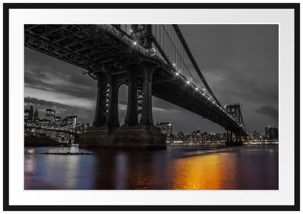 Manhatten Brücke New York Passepartout 100x70