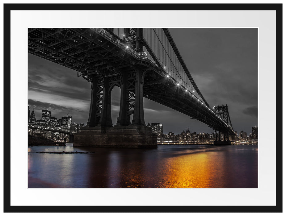 Manhatten Brücke New York Passepartout 80x60