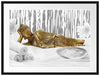 goldener Buddha auf Handtuch Passepartout 80x60