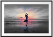 Yoga am Strand Passepartout 100x70