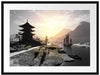 asiatischer Tempel an Fluss Passepartout 80x60
