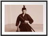 stolze Samurai-Kriegerin Passepartout 80x60