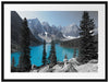Moraine Lake kanadische Berge Passepartout 80x60