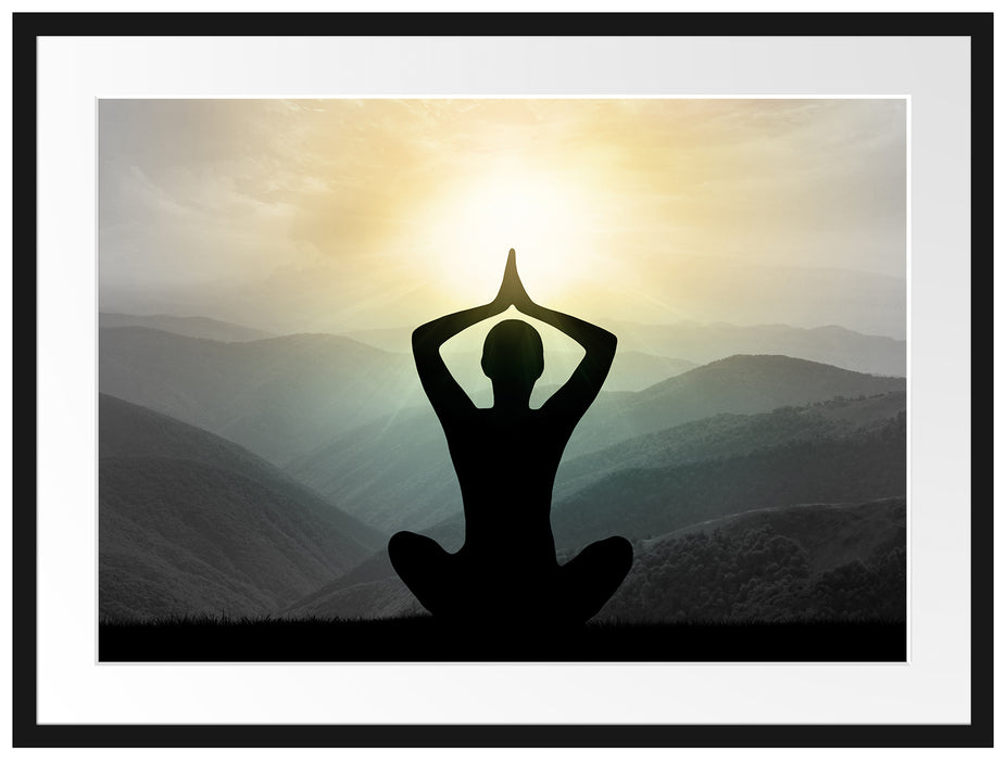 Yoga und Meditation Passepartout 80x60