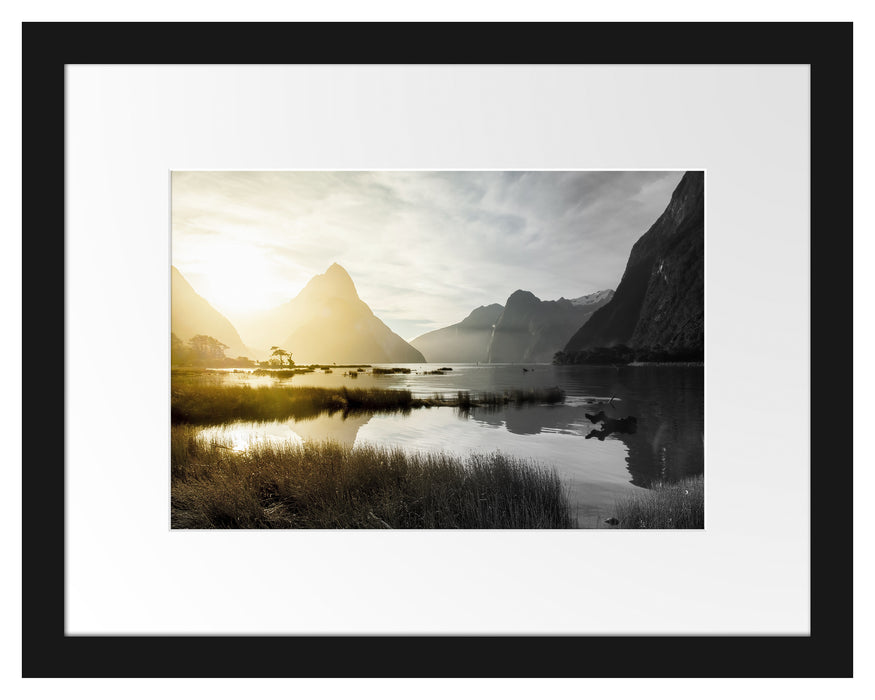 Milford Sound Neuseeland Passepartout 38x30