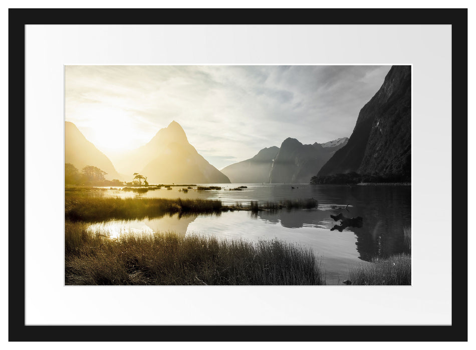 Milford Sound Neuseeland Passepartout 55x40