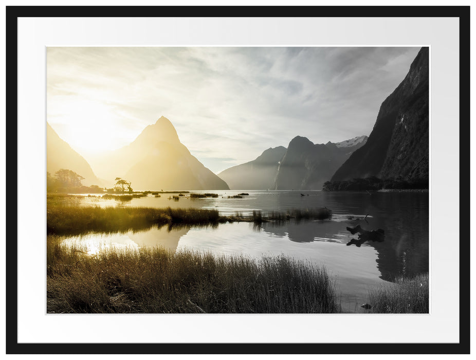 Milford Sound Neuseeland Passepartout 80x60