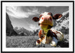 Kuh im Karwendelgebirge Passepartout 100x70
