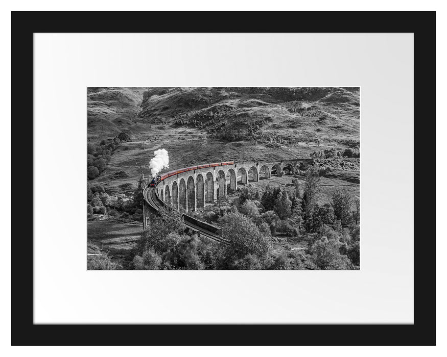 Eisenbahnviadukt in Schottland Passepartout 38x30