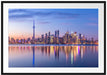 Skyline Toronto in der Abenddämmerung Passepartout Rechteckig 100