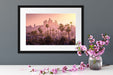 Palmen vor Skyline von Los Angeles Passepartout Detail Rechteckig