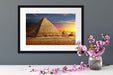 Ägyptische Pyramiden bei Sonnenuntergang Passepartout Detail Rechteckig