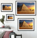 Ägyptische Pyramiden bei Sonnenuntergang Passepartout Wohnzimmer Rechteckig