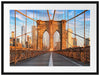 Leere Brooklyn Bridge in New York City Passepartout Rechteckig 80