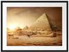 Pyramiden in Ägypten bei Sonnenuntergang Passepartout Rechteckig 80