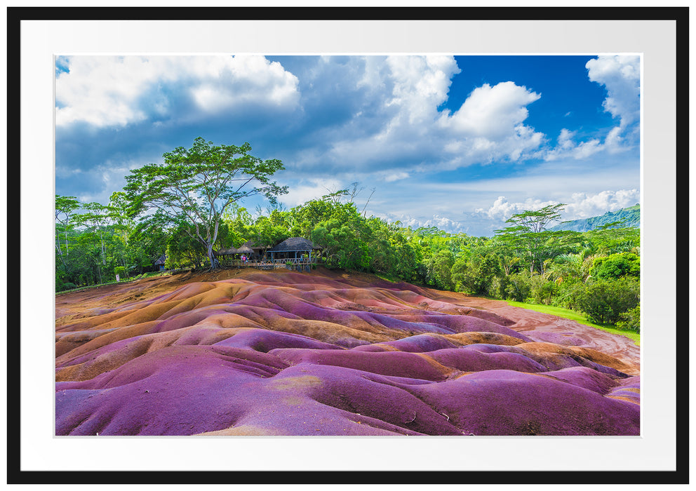 Siebenfarbige Erde bei Chamarel auf Mauritius Passepartout Rechteckig 100