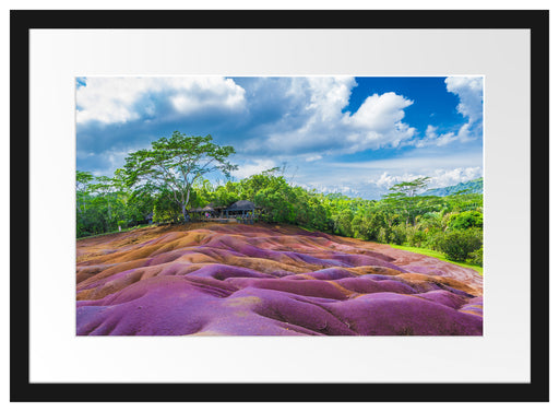 Siebenfarbige Erde bei Chamarel auf Mauritius Passepartout Rechteckig 40
