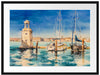 Segelschiffe im Hafen Venedigs Passepartout Rechteckig 80