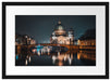Berliner Dom an der Spree bei Nacht Passepartout Rechteckig 40