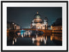 Berliner Dom an der Spree bei Nacht Passepartout Rechteckig 80