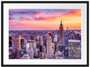 New York City bei Sonnenuntergang Passepartout Rechteckig 80
