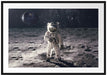 Einsamer Astronaut auf dem Mond Passepartout Rechteckig 100