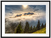 Aufsteigende Wolken in den Dolomiten Passepartout Rechteckig 80