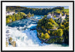 Panorama vom Rheinfall in der Schweiz Passepartout Rechteckig 100