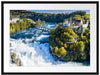 Panorama vom Rheinfall in der Schweiz Passepartout Rechteckig 80