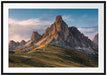 Dolomiten im Sonnenuntergang Passepartout Rechteckig 100