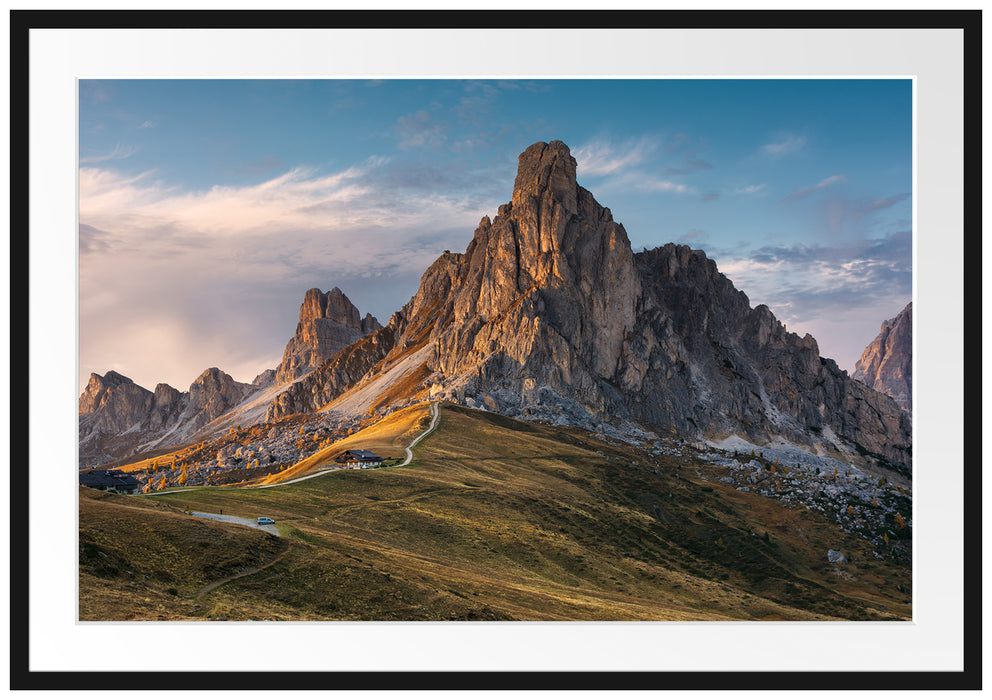 Dolomiten im Sonnenuntergang Passepartout Rechteckig 100