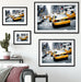 Gelbe Taxis am Times Square in New York Passepartout Wohnzimmer Rechteckig