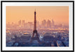 Panorama Eiffelturm bei Sonnenuntergang Passepartout Rechteckig 100