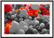 Hunderte bunte Luftballons B&W Detail Passepartout Rechteckig 100