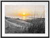 Dünenblick auf Meer bei Sonnenuntergang B&W Detail Passepartout Rechteckig 80