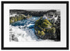 Panorama vom Rheinfall in der Schweiz B&W Detail Passepartout Rechteckig 40