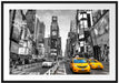 Times Square in new York City B&W Detail Passepartout Rechteckig 100