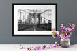 Leere Brooklyn Bridge in New York City, Monochrome Passepartout Detail Rechteckig