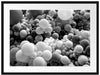 Hunderte bunte Luftballons, Monochrome Passepartout Rechteckig 80