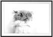 Coole Katze mit runder Sonnenbrille, Monochrome Passepartout Rechteckig 100
